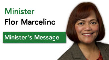 Minister Flor Marcelino - Minister's Message