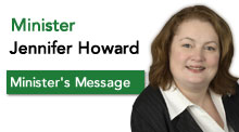 Minister Jennifer Howard - Minister's Message