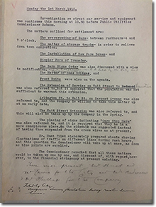 Public Utilities Commission minute book no. 1, 1912-1922
