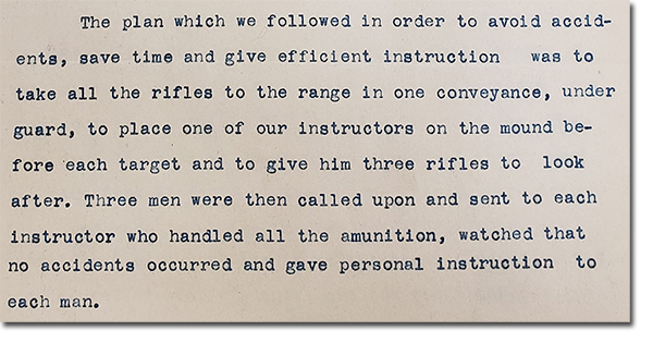 page in letter from Winnipeg Rifle Association