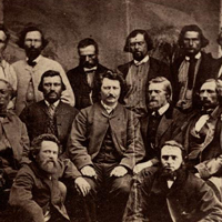 group photo of men in 1870