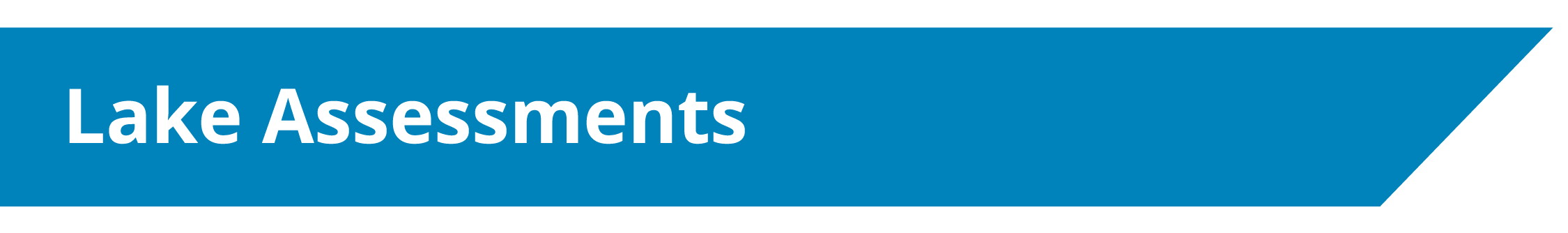 Lake Assessments Lake Assessments