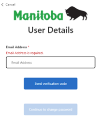Send verification on user details screen