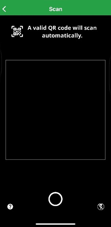 Using MB Wallet app on mobile device to scan QR code